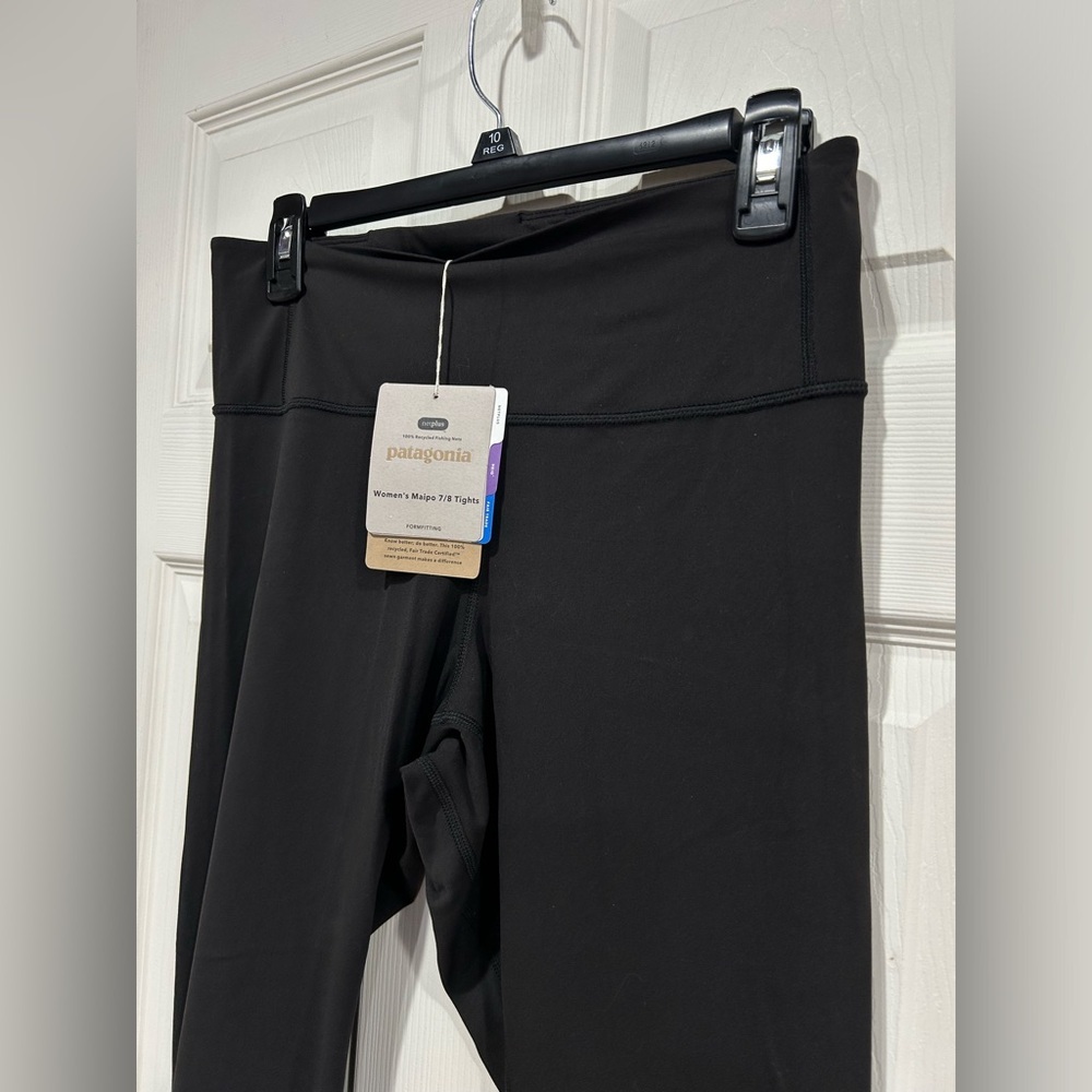 Patagonia Women's L Large Maipo 7/8 Leggings Black NWT New Center-back pocket - Picture 3 of 6